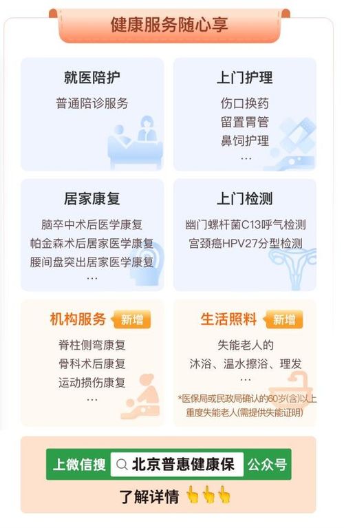 就醫(yī)陪護 上門護理 居家康復(fù) 北京普惠健康保服務(wù)增至49項
